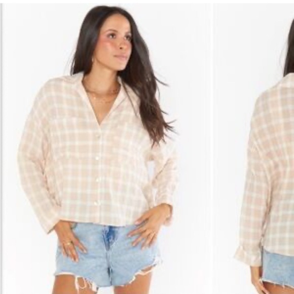 Show Me Your Mumu Jessica Plaid Button-Up Shirt Small - Picture 2 of 3
